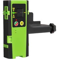 Huepar Détecteur Laser à Impulsion, Récepteur Numérique Laser Vert/Rouge, Portée de Réfleteur 50-60m, Affichage LED 3 Côtés -