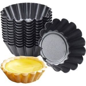 Lot De 8 Moules à Tarte Ronds Webake - Silicone, 12.7 Cm