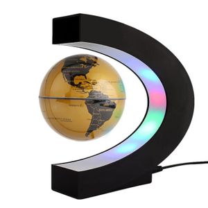 GLOBE TERRESTRE Globes - Créatif Terrestre Lumineux Flottant Magnétique Levitation Lamp Lumières Base Forme C Décor
