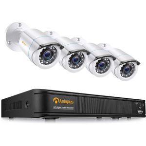 CAMÉRA DE SURVEILLANCE Kit Vidéo Surveillance - Caméras De Surveillance Extérieure 2Mp - 8Ch 1080P Hd Dvr Enregistreur