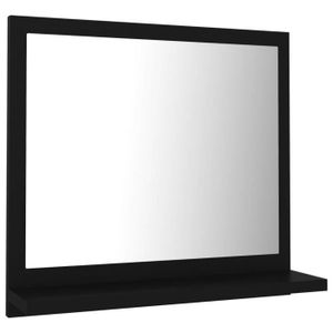 LISA Miroir de salle de bain noir 70x50 80x60 100x60cm Miroir mural avec  cadre en métal Miroir miroir décoratif, 100x60cm