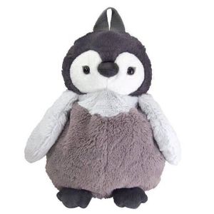 SAC À DOS Marron - Sac à dos pingouin en peluche pour femmes, mignon, dessin animé, sac'école pour filles, cadeau'anniv