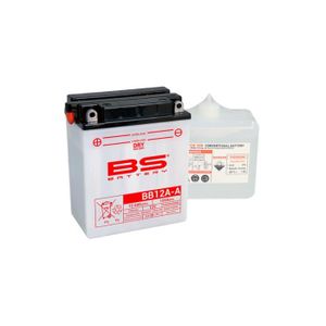 BATTERIE VÉHICULE Batterie moto avec pack acide BS Battery BB12A-A - blanc/noir/rouge - TU
