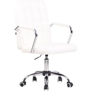 Chaise de bureau Blanche design Scandinave Waytex 78017 avec Roulettes  Hauteur réglable et Pied métal Blanc - Cdiscount Maison