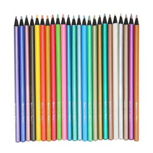 KIT DE DESSIN EJ.life 24 crayons de couleur métalliques pour des