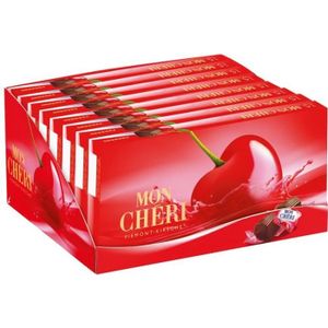 FERRERO Mon Chéri Cherry Club Chocolat noir fourrés cerise et liqueur  orange 150g pas cher 