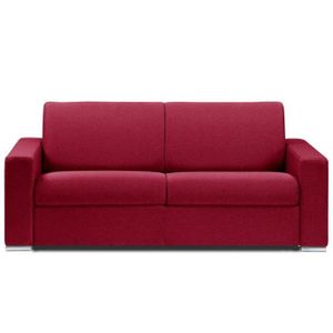 Lot De 3 Canapés En Cuir Bordeaux - 3 Places Chacun - Occasion - Dimensions 185x91x87 Cm