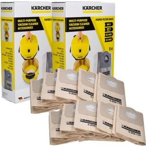 Sac x5 Aspirateur Karcher WD3 Premium Filtre Papier multifonctions Eau Poussière 