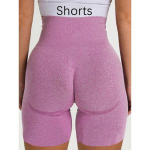 PANTALON DE SPORT Pantalon de sport,Guerin-Leggings moulants taille haute sans couture pour femme,pantalon de yoga,short de fitness- Rpink Shorts