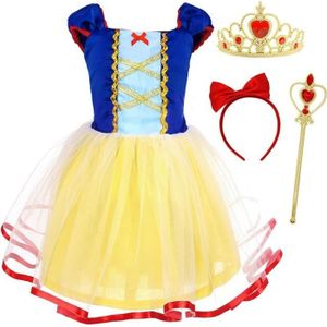 Jurebecia Filles Sans Manches Tulle Couches Mousseux Princesse Robe Enfants  Halloween Anniversaire Déguisement Costume