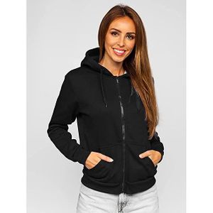 SWEATSHIRT Femme Sweat-Shirt a Capuche avec Fermeture Eclair Hoodie Sweat Zippe Manches Longues Temps Libre Sport Fitness Outdoor Basic Casual