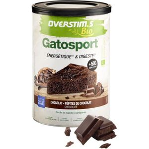 BARRE ÉNERGÉTIQUE OVERSTIMS - Gatosport Bio (400 g) - Chocolat - Pet