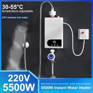 Retoo Robinet électrique 220 V avec chauffe-eau instantané et appareil de  douche, chauffe-eau instantané avec affichage LCD de la température,  robinet