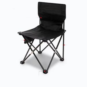 CHAISE DE CAMPING VGEBY chaise de camping portable Chaise pliante de Camping, Tube de fer, tissu sport fauteuil Noir 72x42x3 8cm/28.35x16.54x14.96in