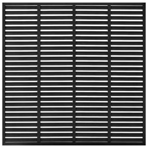 CLÔTURE - GRILLAGE HUA - Panneaux de clôture - Clôture à persiennes WPC 180x180 cm Noir - YOSOO - DX1429