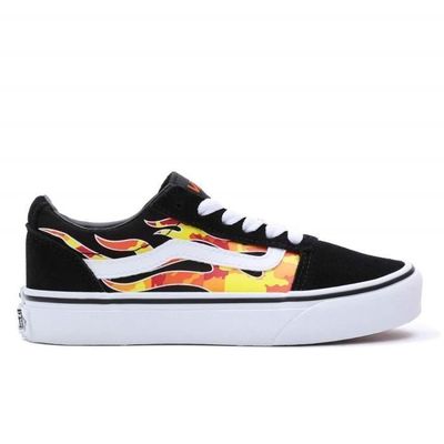 Vans Shoes Vans Noir Avec Flamme Vans Ward Flame Chaussures Pour