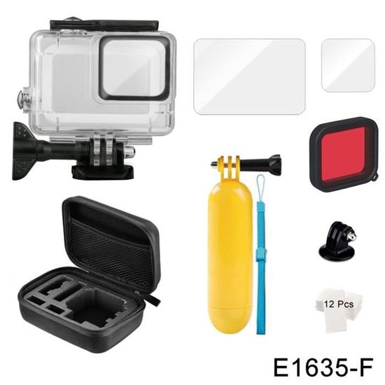 Boîtier De Plongée Étanche 45m Pour GoPro Hero7, Hero6, Hero5 Avec Filtres Rouge Et Magenta 3700539531736