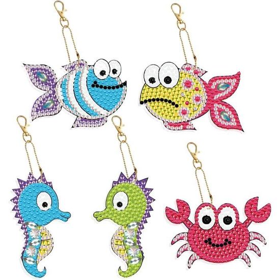 Porte-clés poisson en cuir , plusieurs modèles au choix , idée cadeau