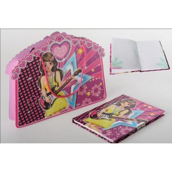 Toyland Coffret Diario Secreto Hello Kitty Rosa – 3 Mini Bolis De Gel Y Pegatinas, Agenda De 21x18 Cm, Regalo De Papelería Kawaii Para Niñas +3 Años