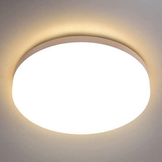 Peasur Plafonnier LED, 24W 2800LM Luminaire Plafonnier Salle De Bain