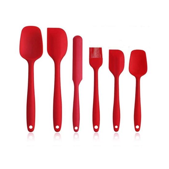 Lot De 3 Spatules De Cuisine En Silicone Antiadhésif - Résistantes à La Chaleur (600°F), Sans BPA, Avec Fentes
