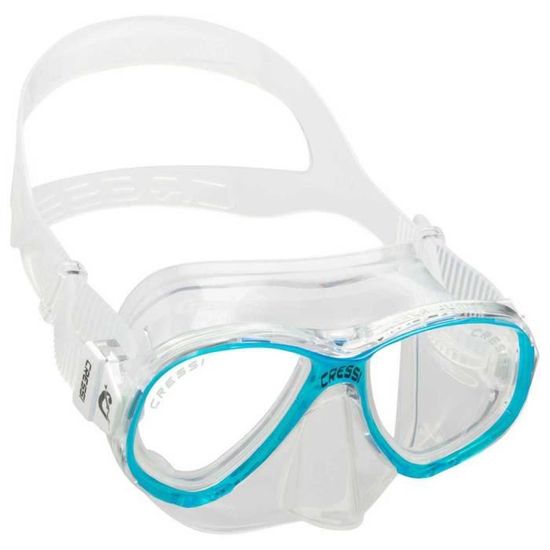 Masque CRESSI Perla Jr – Verre Séparé, Jupe Souple Silicone, Confortable Pour Les Jeunes Plongeurs