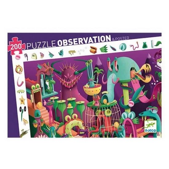 Puzzle observation Dans un jeu vidéo 200 pcs - DJECO - DJ07560 - Dessins animés et BD - Mixte - 10 ans