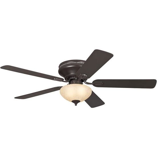 Ventilateur Plafond 5 Pales Avec Lampe – 132 Cm, Chrome Satiné, Verre Opale – Télécommande, 3 Vitesses - 2