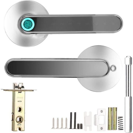 Serrure De Porte à Empreinte Digitale - VBESTLIFE - Argent