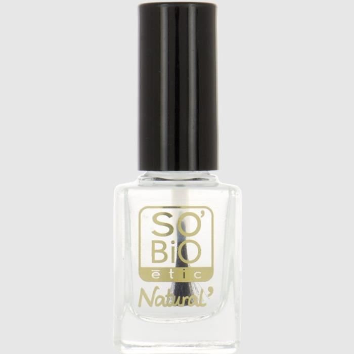 SO'BiO ETIC Base et top coat à l'huile de ricin Bio - 10 ml