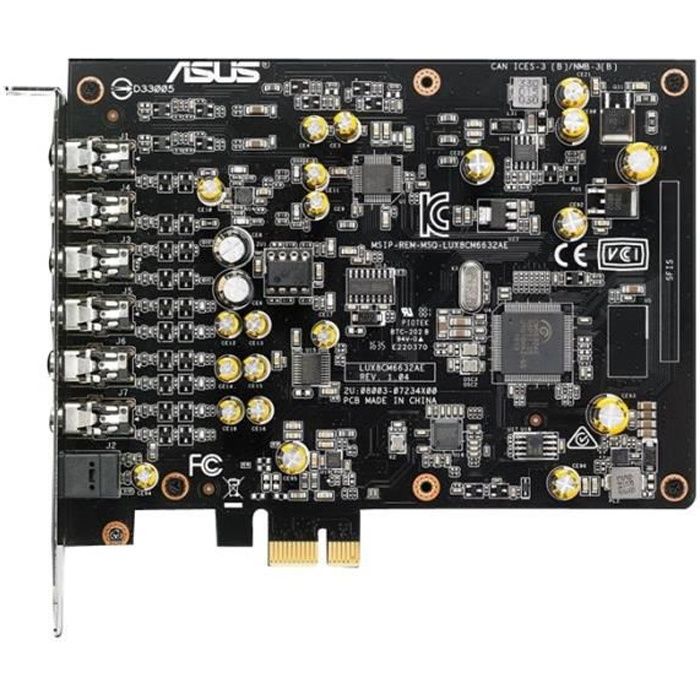 ASUS Carte son Xonar AE - 24 bits - 192 kHz - 112 dB rapport signal à bruit - 7.1 - PCIe - CM6632AE