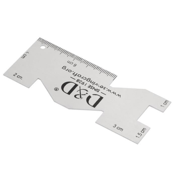 1pcs métal jauge de mesure piquante règle outil en métal à couture accessoire