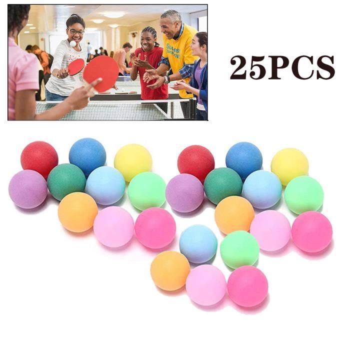 50pcs - pack boules de tennis de table de divertissement de 40mm de balles colorées _pian3303