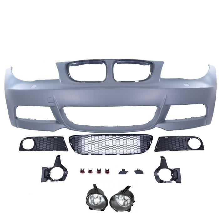 PARECHOC AVANT PACK M POUR BMW SERIE 1 E81 E82 E87 E88 + 2 ANTIBROUILLARD