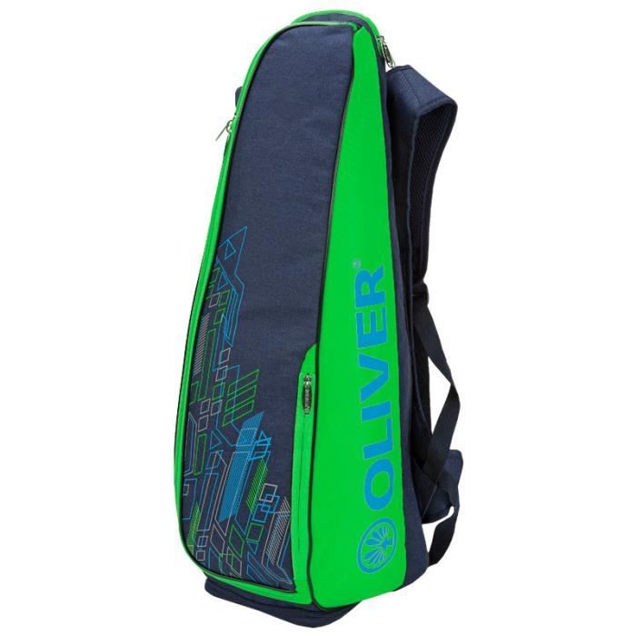 Sac de raquette de badminton Oliver Sport - bleu/vert - 25 cm x 22 cm x 72 cm
