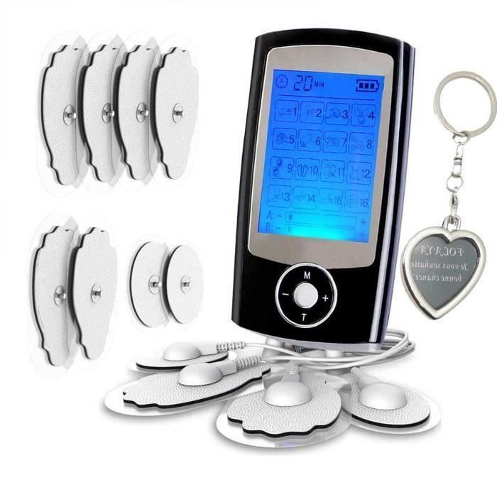 Électrostimulateur TENS , Massage Electrode et Electro Stimulation, pour Le Dos, Le Traitement du Cou,soulager avec 16 Modes Bo59591