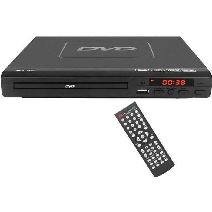 Lecteur de DVD 225 mm, Compatible avec Les lecteurs de CD - DVD - MP3 avec télécommande, Prise USB Prise en Charge de la Sortie H