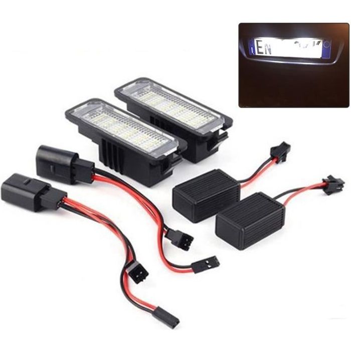 2pcs Feu de plaque d'immatriculation à LED pour VW EOS GOLF 4/5/6 LUPO Passat CC Beetle