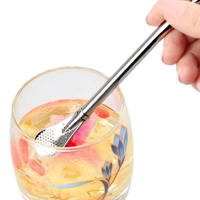 Accessoires bar,Yerba Mate paille Bombilla 5 pièces-lot Livraison gratuite, paille en acier inoxydable, paille filtrante, paille à
