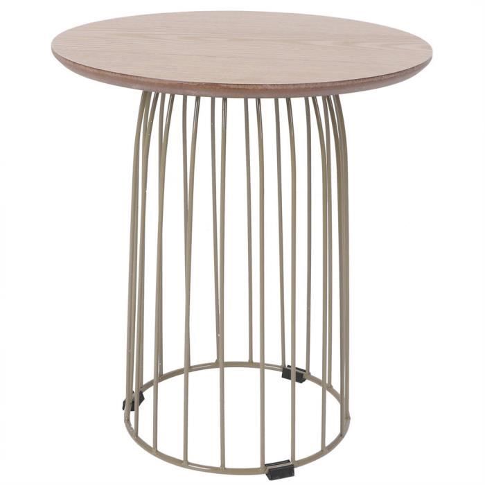 Fdit Table de thé Table d'Appoint Simple Moderne Table Basse Ronde pour Salon Fournitures à Intérieur Extérieur(Or )