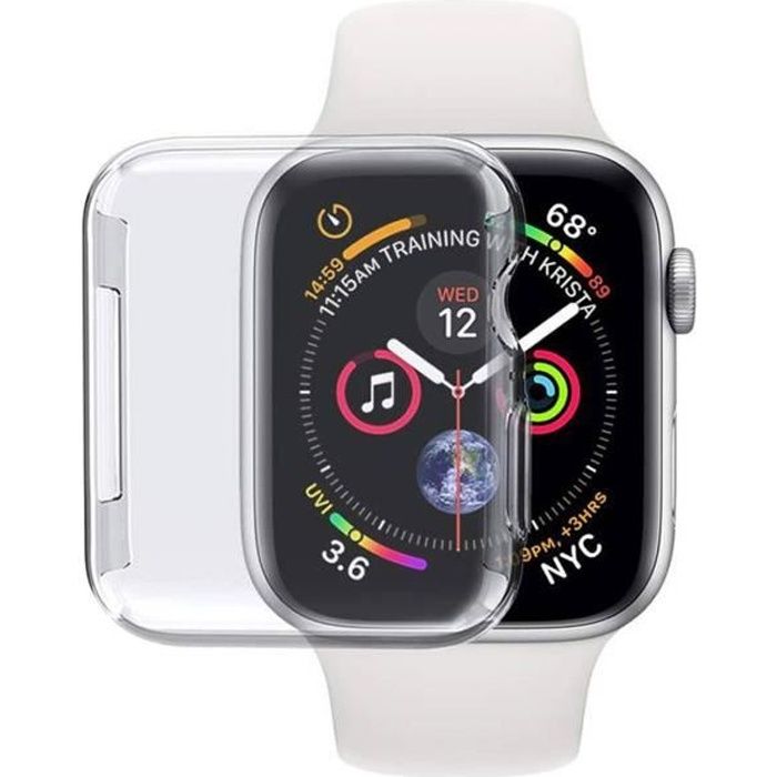 Coque Apple Watch 40mm Protection Ecran Silicone Anti-rayures - Transparent