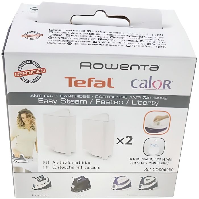 Cartouche Anticalcaire X2 Ref XD9060E0 Pour PIECES ENTRETIEN DU LINGE PETIT ELECTROMENAGER CALOR