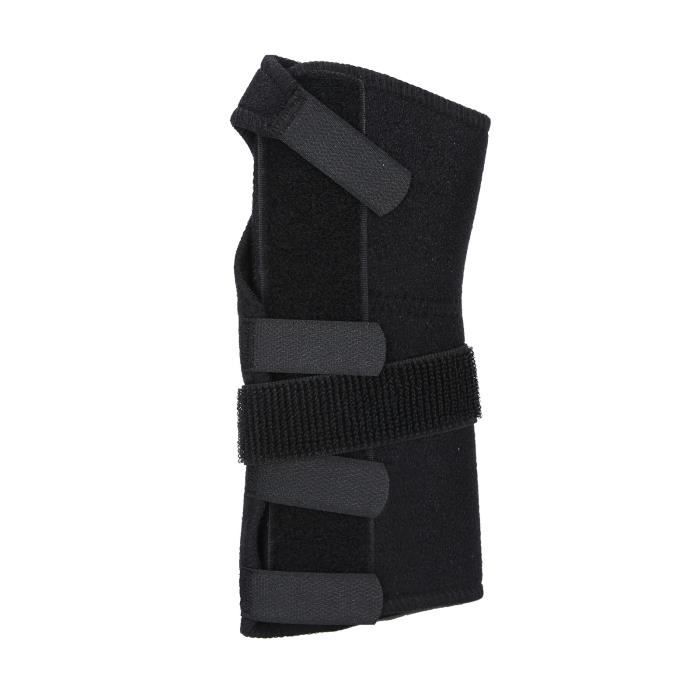 Attelle de poignet réglable Fixation de récupération des blessures ligamentaires Sangle de soutien Noir (XL-gauche)-FUT