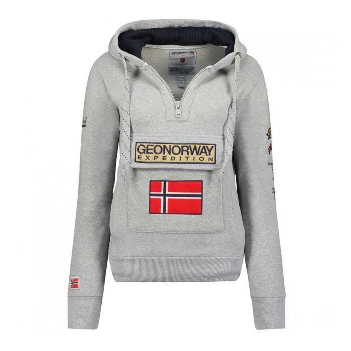 Sweat Gris Femme GeoNorway Gymclass