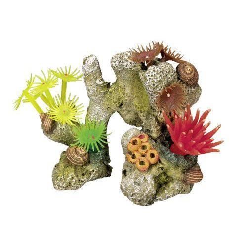 Nobby Aqua Ornaments Décoration pour aquarium Corail avec plante 11 x 7 x 8,5 cm - 28068