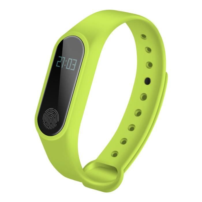 Bracelet intelligent M2 Bracelet de fréquence cardiaque Bande de sport imperméable Fitness Nombre Compteur Message Boucle intelligen