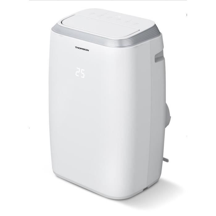 THOMSON THCLI125ER Climatiseur mobile Réversible - 3500 watts - 12 000 BTU - Programmable - Classe énergétique A - Télécommande