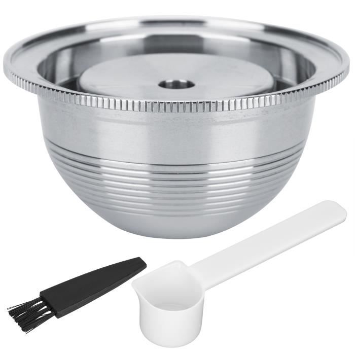 Ensemble de brosse à cuillère à capsule de café réutilisable en acier inoxydable pour machine à café vertuo plus-SPR