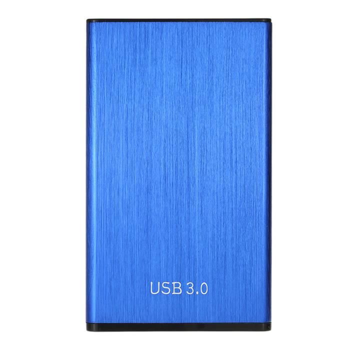 Super Speed 6Gbps Aluminium 2TB 2,5 pouces SATA SSD HDD Disque dur à USB 3.0 Convertisseur Carte d'adaptateur Boîtier externe Bleu