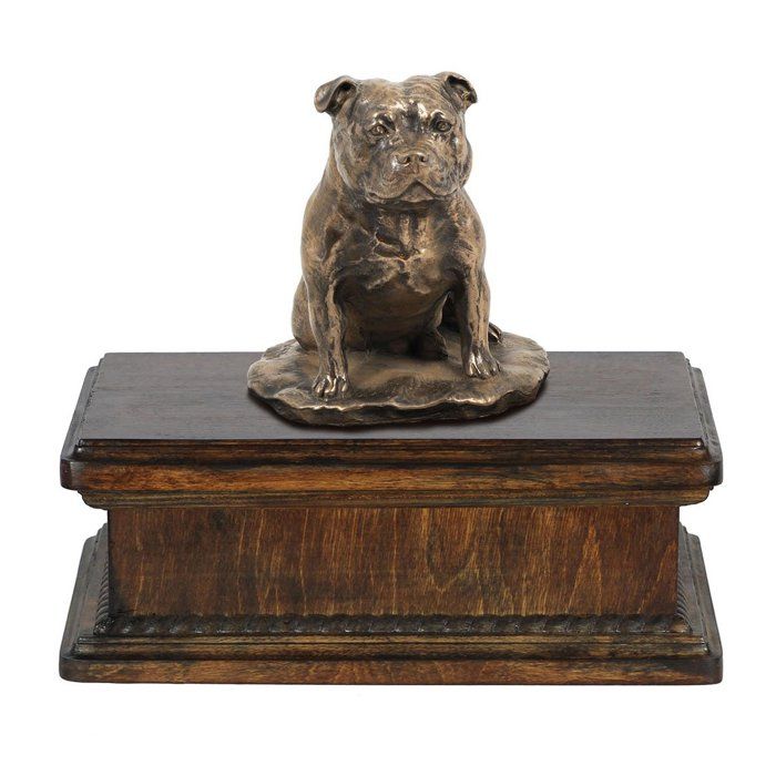 Urne commémorative personnalisée pour cendres de chien - ART-DOG - 245x29x21cm - 5L - Staffordshire Bull Terrier